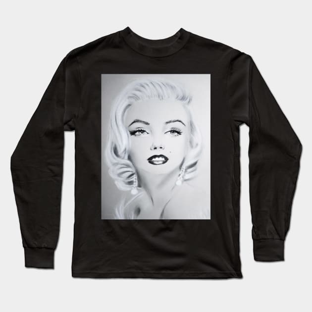 Diva Marilyn M Long Sleeve T-Shirt by SisiArtist